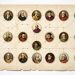 Frise chronologique illustrée représentant des portraits historiques de dirigeants religieux masculins sur une grande feuille aux couleurs discrètes, dans une ambiance documentaire lumineuse.